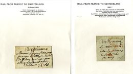 1801-85 Collection Of EL's To & From Switzerland Commencing With Scarce 'P.26.P/PACY SUR EURE' To Strasbourg. Lot Shows  - Autres & Non Classés