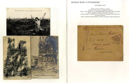 1914-19 WWI Collection Of Cards/covers Bearing A Variety Of Marks & Cancels, Associated Wartime PPC's And A Section For  - Autres & Non Classés