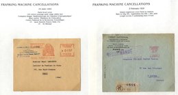 1925-2018 Franking Machine Cancellations, Cover Collection Written Up On Leaves Which Includes Registered, Slogans, Addi - Other & Unclassified
