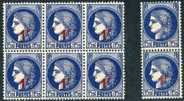 1941 1f On 1f.75 Vertical Pair, Top Stamp With Surcharge Omitted UM, A Normal Block Of Six Accompanies, Maury 486d. (8)  - Other & Unclassified