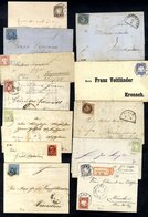 BAVARIA 1851-1920's Stamped Covers Incl. Useful Imperfs With Scarcer 1kr, 3kr Blue (3) & Carmine, 6kr Brown & Blue; Arms - Altri & Non Classificati