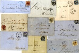 SCHLESWIG HOLSTEIN Small Selection Of Nine Single Frankings 1866-70 Mostly Different, One Danish, Good To Fine Condition - Autres & Non Classés
