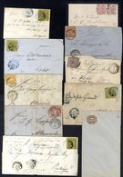 WURTTEMBERG 1851-1920's Stamped Covers Incl. Nice Group Of 1851 3k (4) - Shades & 9k Frankings, Imperf Arms, 1857 9k Ros - Autres & Non Classés