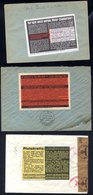 WWII PROPAGANDA LABELS (produced By The Nazi Party) 21 Labels Plus 1940's Covers With Various Frankings Each With A Prop - Autres & Non Classés