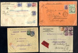 1909-21 Commercial Mail, Substantial Bundle Of Covers, Mainly With Germania Frankings (but Several DNV Frankings Noted)  - Altri & Non Classificati