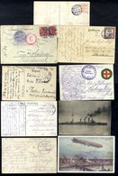 WWI Military Interesting Group Of Covers/cards Incl. Naval Field Post (16) With Range Of Cachets (Cuxhaven Censor Noted) - Other & Unclassified