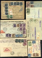 1921-26 Inflation Period Registered Mail With Rates To 60 Rentenmark, Many To Foreign Destinations And Inc. Nachame Item - Altri & Non Classificati