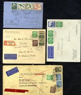 1930's Group Of Airmail Covers To UK (15), USA (6), Africa (4), Palestine, India & New Zealand, Mainly With Hindenberg F - Other & Unclassified