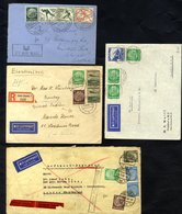 1930's Group Of Airmail Covers To UK (15), USA (6), Africa (4), Palestine, India & New Zealand, Mainly With Hindenberg F - Autres & Non Classés