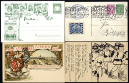 Postal Stationery Miscellany With Some States To 1930's. Noted - Bavarian Royal Centenary Sets Unused, Inflation Picture - Altri & Non Classificati