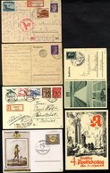WWII Interesting Group Of Postcards Incl. Hitler RP Cards (3) Plus A Military Band; Good Variety Of Stationery Cards U & - Other & Unclassified