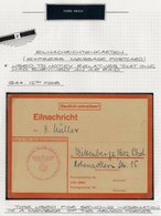 1943-44 Pair Of Express Postal Stationery Cards (written Up) Advising Sender Has Survived An Air Raid, Also Scarce Card  - Other & Unclassified