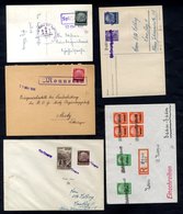 WWII Occupation - France Interesting Range Of Covers With Overprinted Hindenberg Frankings Incl. Provisional Cancellatio - Other & Unclassified