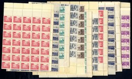 ESTONIA 1941 Reconstruction Fund Set In Sheets (halved) Of 150 Sets, SG.6/11, Cat. £712, Mi.4/9, Mi. Cat. 750€ - Other & Unclassified