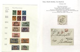 1920-23 Collection Of Overprinted French Stamps With Vals To 20mk On 5fr & German Likewise To 2mk. Also A Few Franked Co - Other & Unclassified
