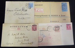 1886 Gibraltar Overprint On A Natal ½d Postcard, (H&G 1) Cancelled A25 Duplex NO.26.86, An Unused & U Gibraltar Overprin - Other & Unclassified