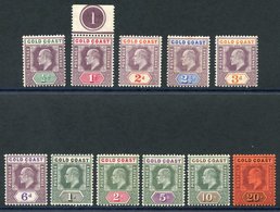 1902 CCA Set, Fine M (10s Tone Spot), SG.38/43. (11) Cat. £400 - Other & Unclassified