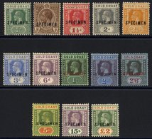 1921-24 MSCA Set Of Thirteen To £2 (15s Die I) Optd SPECIMEN, Part O.g To Large Part O.g, Couple Of Small Thins, Still C - Other & Unclassified