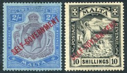 1922 MSCA Self Govt 2s & 10s, Fine M, SG.120 & 121. (2) Cat. £190 - Otros & Sin Clasificación