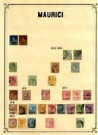 1853-1946 M & U Collection On Leaves Incl. 1858 No Value (blue) & (red Brown), 1869 2d (2) U, 6d U, 1863-72 1d, 2d, 4d,  - Autres & Non Classés