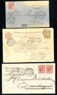 1873 Letter Sheet To Dunkerque Franked Pair 10c Wilhelm, Tied '138' Of Rotterdam, Bears Two Line 'Rotterdam/Briefvenbus' - Autres & Non Classés
