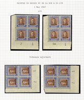 1938-44 & 1947-52 KGVI Defins M Or UM, Collection Of Mainly Plate Blocks Of All Vals Neatly Presented In Black Mounts On - Autres & Non Classés