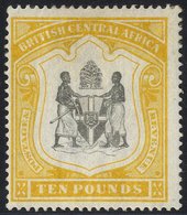 B.C.A 1897-1900 CCC £10 Black & Yellow, Partial Adherence On Reverse, Fresh Appearance, Large Part O.g. A Very Collectab - Autres & Non Classés