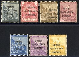 1896 Cape Stamps Optd Set, Part O.g, Odd Tone Etc. SG.58/64. (7) Cat. £325 - Other & Unclassified