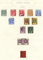 1859-1911 Good To VFU Range On Leaves Incl. 1859-74 6d (4), 1872-73 Wmk Sideways Set, 1873 Wmk Upright 1d, 4d, 1s, 1876  - Other & Unclassified