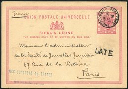 1896-1905 Trio Postal Stationery 1d Cards And Cover With 1896 1d Card To Paris With S/line LATE H/stamp, 1905 KEVII 1d C - Other & Unclassified