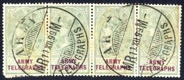 ARMY TELEGRAPHS 1899-1900 5s Green & Mauve Horizontal Strip Of Four, Cancelled By Two 'Army/Telegraphs' D/stamps, Second - Autres & Non Classés