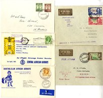 1935-58 First Flight Covers (5) From 1935 Oct 5th RANA First Mail Stop At Umtali Flown Umtali - Salisbury (Scarce), 1937 - Autres & Non Classés