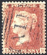 1857 1d Rose-red 'Stars' Bearing A Fine Strike Of The 'A11' Barred Oval Of St. Lucia, SG.Z1. - Other & Unclassified