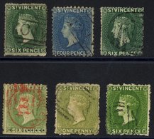 1862 Rough Perf 14 To 16 6d Deep Green FU, SG.4, 1862-68 No Wmk P.11 To 12½ 4d Deep Blue FU, SG.6, 1871 Small Star Rough - Autres & Non Classés