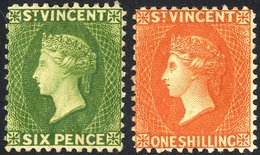 1883-84 CCA 6d Bright Green & 1s Orange Brown, Fine M, SG.44/5. (2) Cat. £300 - Sonstige & Ohne Zuordnung