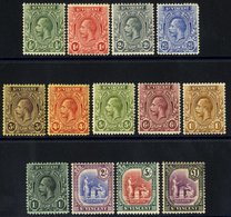 1913-17 MCCA Set, Fine M, SG.108/120. (13) Cat. £140 - Autres & Non Classés