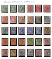 1921-32 MSCA Set, M + Extra Shades, SG.131/141. (30) Cat. £200 - Autres & Non Classés