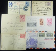 1898-1950's Covers Or Cards (33), Registered, Censored Mail & First Flights Noted. - Other & Unclassified
