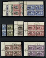 1952 Defin Set In Superb Used Blocks Of Four (seven Blocks Are Corner Marginals) All Cancelled Superb C.d.s Of 28 MAR 19 - Other & Unclassified