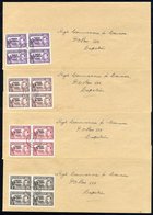 1952 Defin Set, Each Block Of Four Used On A Separate Cover To Cape Town, Each With A Central C.d.s Of 3 NOV 1952. Note  - Other & Unclassified