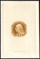 1869 1c Buff Franklin Proof On Sunken Card, Sc.112. - Other & Unclassified