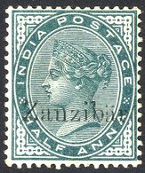 1895-96 ½a Blue Green With Variety (diaeresis Over Last 'a') Part O.g, SG.3L, RPS Cert. 2006. (1) Cat. £2000 - Autres & Non Classés