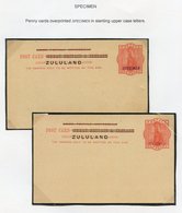 1893 GB Overprinted 1d Postcards, Two Examples H/stamped 'SPECIMEN.' - Other & Unclassified