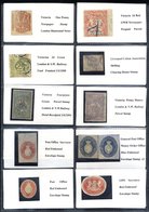 COLLECTION 1840-1960's Housed In Three Albums Incl. Line Engraved, Surface Printed, Revenues, Postal Fiscals, Stationery - Other & Unclassified