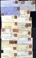 LONDON 1842-79 EL's & Covers With Imperf Or Perf 1d Red Frankings, Variety Of Cancellations Incl. Maltese Crosses, Early - Autres & Non Classés