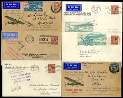 1933-34 First Flight Covers (6) From 1933 G.W.R First Service With Semi-official 3d Stamp Plymouth - Newport & Posted On - Altri & Non Classificati