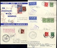 1934-36 First Flight Covers (5) From 1934 Nov 1st R.A.S Liverpool - Belfast With 'RAS/3d PAID' Cachet, Another For Liver - Altri & Non Classificati