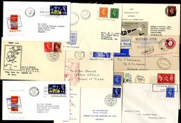 1937-70 First Flight Covers (11) Incl. 1937 Nov 23rd Allied Airways Aberdeen - Lerwick Reg 4½d Envelope (pilot Signed),  - Other & Unclassified
