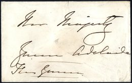 1837-50 Envelope Written By The Hand Of Queen Victoria To Queen Adelaide (wife Of William IV) 'Her Majesty Queen Adelaid - Autres & Non Classés