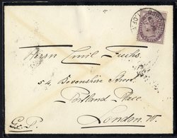 1900 Osborne 1d Lilac Mourning Envelope, Cancelled By The Scarce 'Osborne Isle Of Wight Au.4.00' C.d.s (only Used When Q - Autres & Non Classés